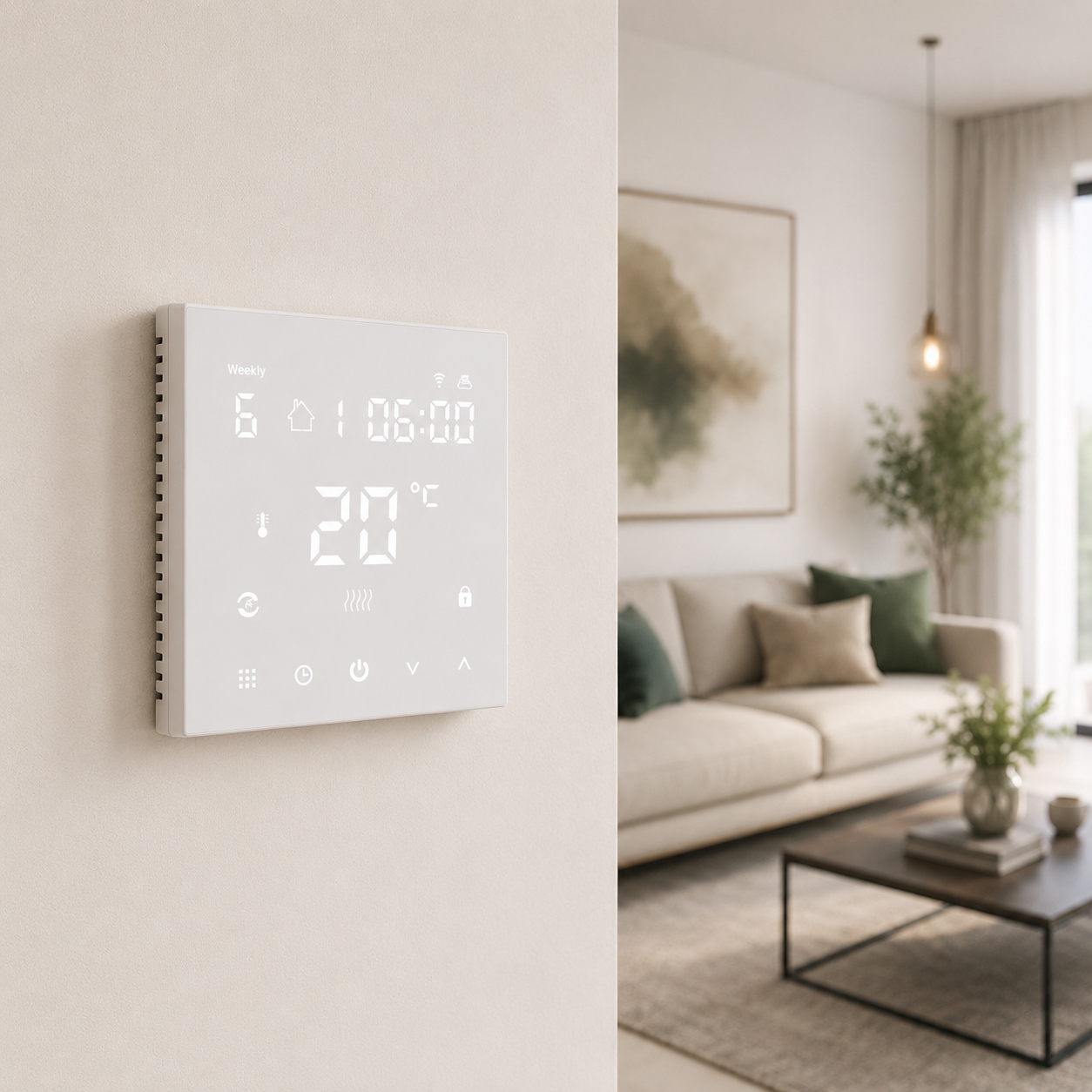 M3 Smart WiFi termostat 16A za električno podno grijanje (bijeli)