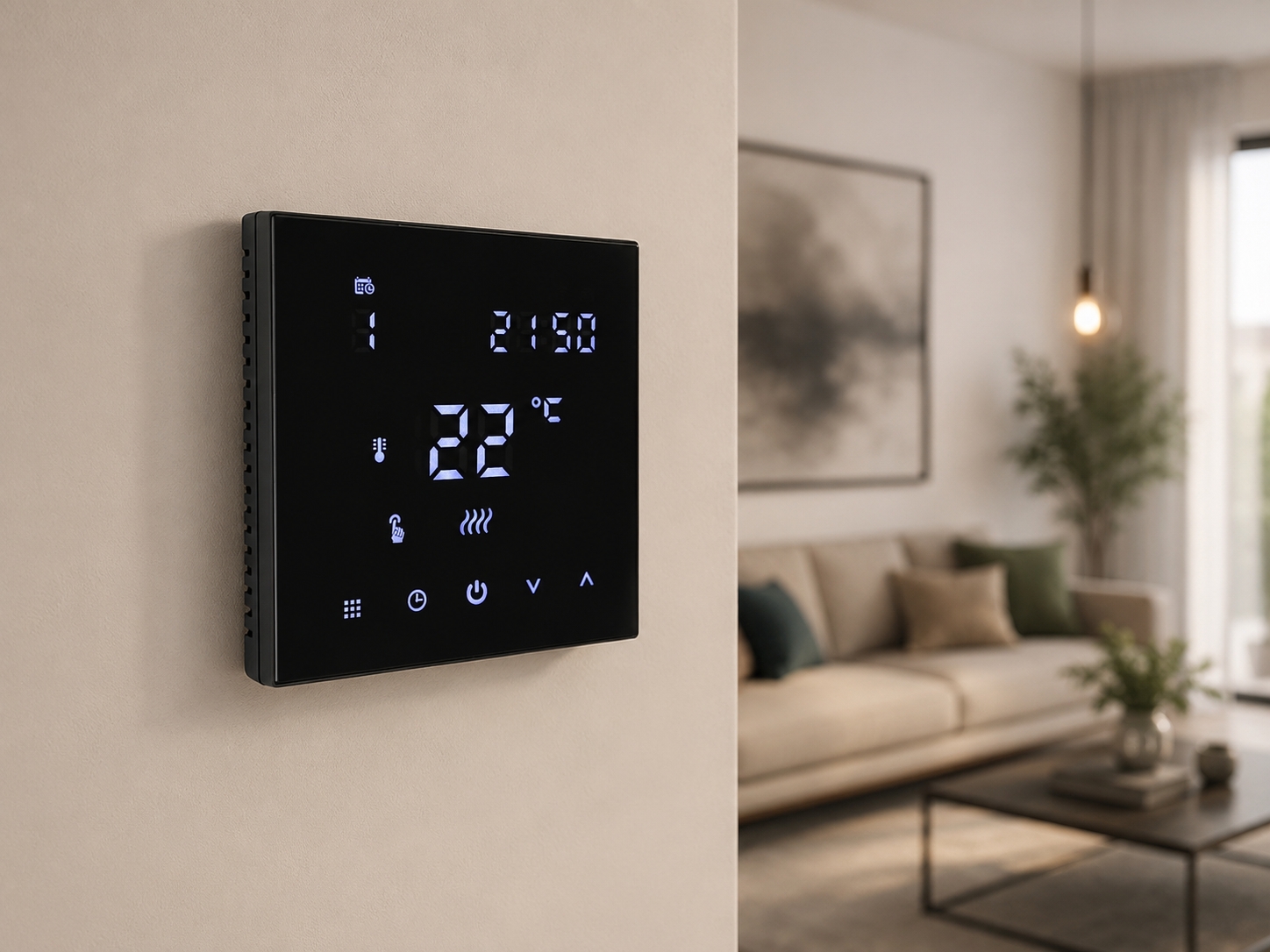 M3 Smart WiFi termostat 16A za električno podno grijanje (crni)