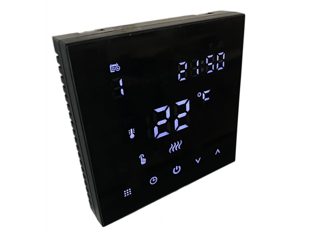 M3 Smart WiFi termostat 16A za električno podno grijanje (crni)