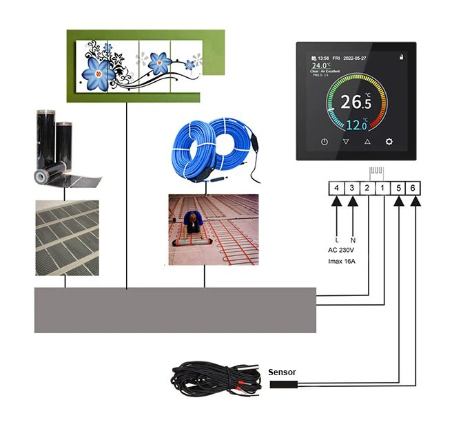 M4 Smart HYT001 WiFi termostat 16A za električno podno grijanje